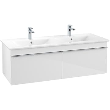 Tvättställsskåp Villeroy & Boch Venticello 125 cm med  2 Lådor för Dubbla Tvättställ