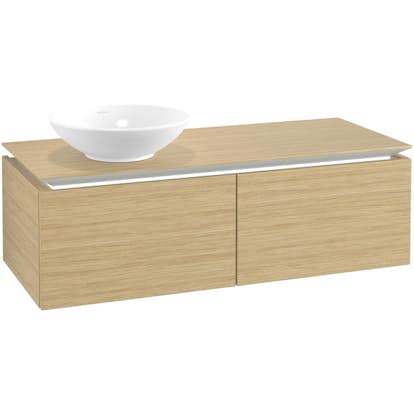 Tvättställsskåp Villeroy & Boch Legato Kompakt 1200 med 2 Lådor för Ocentrerat Ytmonterat Tvättställ