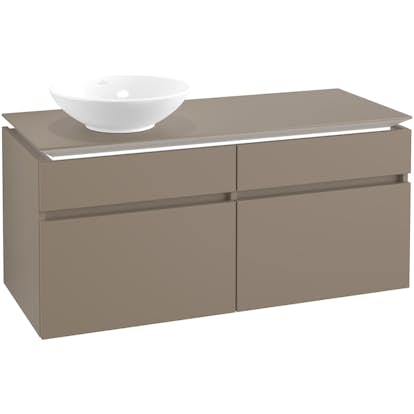 Tvättställsskåp Villeroy & Boch Legato 1200 med 4 Lådor för Ocentrerat Ytmonterat Tvättställ