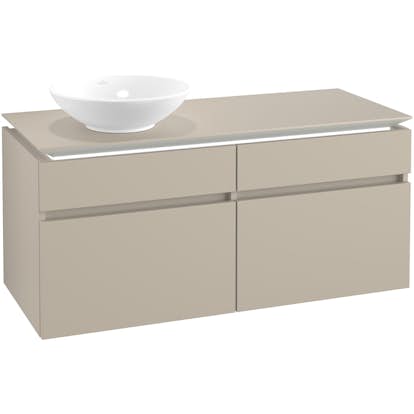 Tvättställsskåp Villeroy & Boch Legato 1200 med 4 Lådor för Ocentrerat Ytmonterat Tvättställ