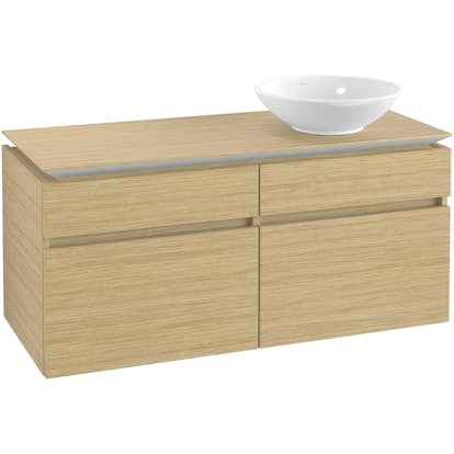 Tvättställsskåp Villeroy & Boch Legato 1200 med 4 Lådor för Ocentrerat Ytmonterat Tvättställ