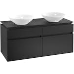 Tvättställsskåp Villeroy & Boch Legato 1200 med 4 Lådor för Två Ytmonterade Tvättställ