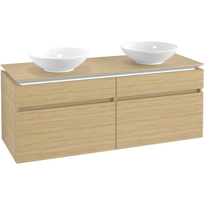 Tvättställsskåp Villeroy & Boch Legato 1400 med 4 Lådor för Två Ytmonterade Tvättställ
