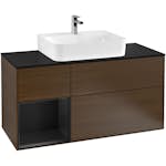 Tvättställsskåp Villeroy & Boch Finion med 3 Lådor Hylla och Bänkskiva för Centrerat Tvättställ