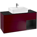 Tvättställsskåp Villeroy & Boch Finion med 3 Lådor Hylla och Bänkskiva för Centrerat Tvättställ