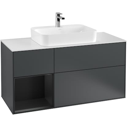 Tvättställsskåp Villeroy & Boch Finion med 3 Lådor Hylla och Bänkskiva för Ytmonterat Tvättställ