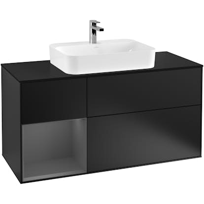 Tvättställsskåp Villeroy & Boch Finion med 3 Lådor Hylla och Bänkskiva för Ytmonterat Tvättställ