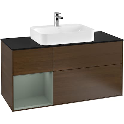 Tvättställsskåp Villeroy & Boch Finion med 3 Lådor Hylla och Bänkskiva för Ytmonterat Tvättställ