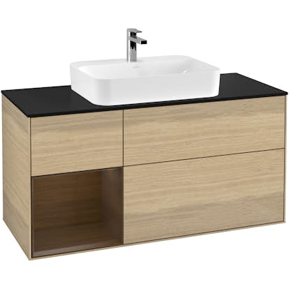 Tvättställsskåp Villeroy & Boch Finion med 3 Lådor Hylla och Bänkskiva för Ytmonterat Tvättställ