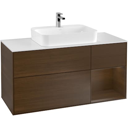 Tvättställsskåp Villeroy & Boch Finion med 3 Lådor Hylla och Bänkskiva för Ytmonterat Tvättställ