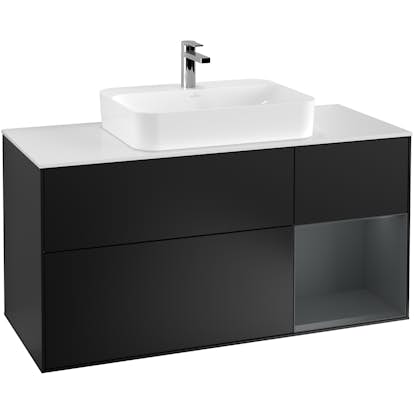 Tvättställsskåp Villeroy & Boch Finion med 3 Lådor Hylla och Bänkskiva för Ytmonterat Tvättställ