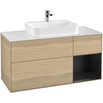 Tvättställsskåp Villeroy & Boch Finion med 3 Lådor Hylla och Bänkskiva för Ytmonterat Tvättställ