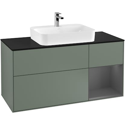 Tvättställsskåp Villeroy & Boch Finion med 3 Lådor Hylla och Bänkskiva för Ytmonterat Tvättställ