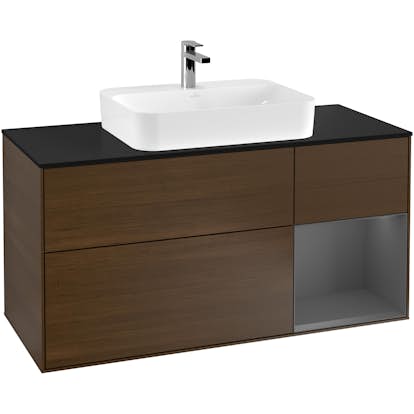 Tvättställsskåp Villeroy & Boch Finion med 3 Lådor Hylla och Bänkskiva för Ytmonterat Tvättställ