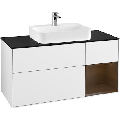 Tvättställsskåp Villeroy & Boch Finion med 3 Lådor Hylla och Bänkskiva för Ytmonterat Tvättställ