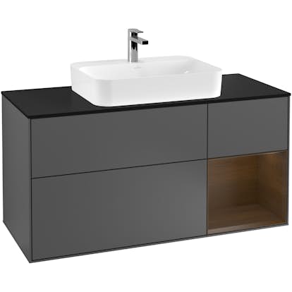 Tvättställsskåp Villeroy & Boch Finion med 3 Lådor Hylla och Bänkskiva för Ytmonterat Tvättställ