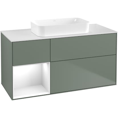 Tvättställsskåp Villeroy & Boch Finion med 3 Lådor Hylla och Bänkskiva för Fristående Tvättställ