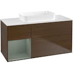 Tvättställsskåp Villeroy & Boch Finion med 3 Lådor Hylla och Bänkskiva för Fristående Tvättställ