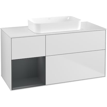 Tvättställsskåp Villeroy & Boch Finion med 3 Lådor Hylla och Bänkskiva för Fristående Tvättställ