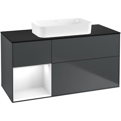 Tvättställsskåp Villeroy & Boch Finion med 3 Lådor Hylla och Bänkskiva för Fristående Tvättställ