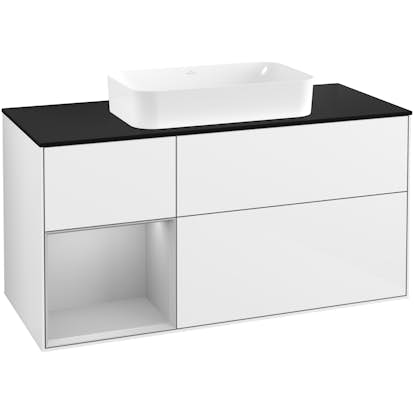 Tvättställsskåp Villeroy & Boch Finion med 3 Lådor Hylla och Bänkskiva för Fristående Tvättställ