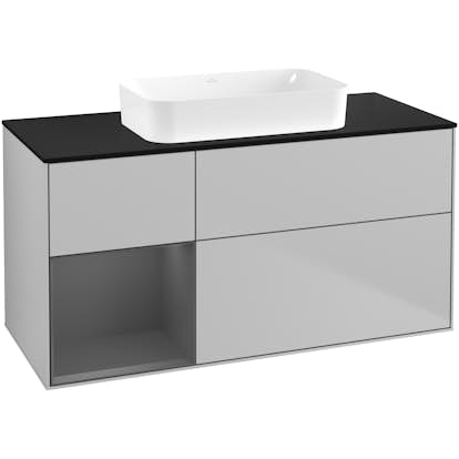 Tvättställsskåp Villeroy & Boch Finion med 3 Lådor Hylla och Bänkskiva för Fristående Tvättställ