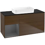 Tvättställsskåp Villeroy & Boch Finion med 3 Lådor Hylla och Bänkskiva för Fristående Tvättställ