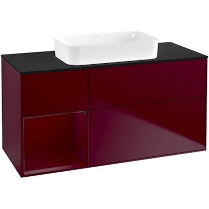 Tvättställsskåp Villeroy & Boch Finion med 3 Lådor Hylla och Bänkskiva för Fristående Tvättställ