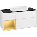 Tvättställsskåp Villeroy & Boch Finion med 3 Lådor Hylla och Bänkskiva för Fristående Tvättställ