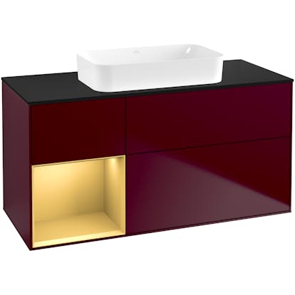 Tvättställsskåp Villeroy & Boch Finion med 3 Lådor Hylla och Bänkskiva för Fristående Tvättställ