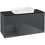 Tvättställsskåp Villeroy & Boch Finion med 3 Lådor Hylla och Bänkskiva för Fristående Tvättställ