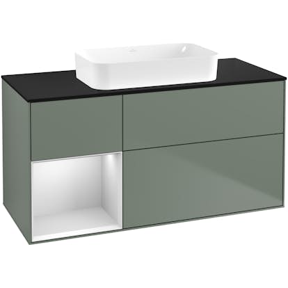 Tvättställsskåp Villeroy & Boch Finion med 3 Lådor Hylla och Bänkskiva för Fristående Tvättställ