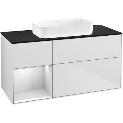 Tvättställsskåp Villeroy & Boch Finion med 3 Lådor Hylla och Bänkskiva för Fristående Tvättställ