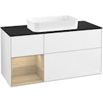 Tvättställsskåp Villeroy & Boch Finion med 3 Lådor Hylla och Bänkskiva för Fristående Tvättställ