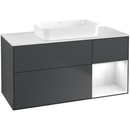 Tvättställsskåp Villeroy & Boch Finion med 3 Lådor Hylla och Bänkskiva för Fristående Tvättställ
