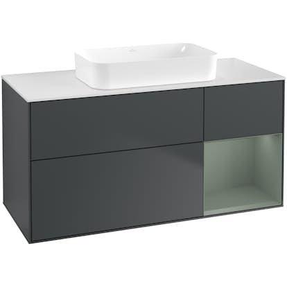 Tvättställsskåp Villeroy & Boch Finion med 3 Lådor Hylla och Bänkskiva för Fristående Tvättställ