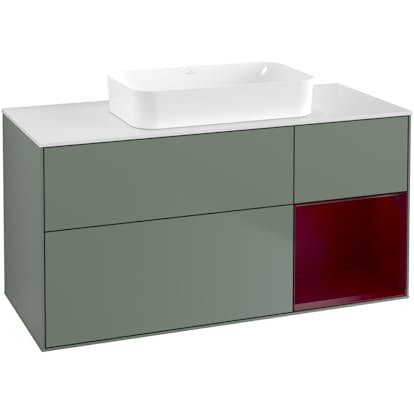 Tvättställsskåp Villeroy & Boch Finion med 3 Lådor Hylla och Bänkskiva för Fristående Tvättställ