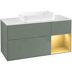 Tvättställsskåp Villeroy & Boch Finion med 3 Lådor Hylla och Bänkskiva för Fristående Tvättställ