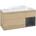 Tvättställsskåp Villeroy & Boch Finion med 3 Lådor Hylla och Bänkskiva för Fristående Tvättställ