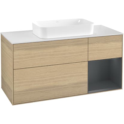 Tvättställsskåp Villeroy & Boch Finion med 3 Lådor Hylla och Bänkskiva för Fristående Tvättställ