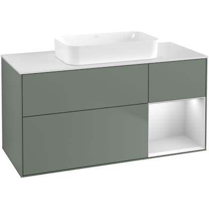 Tvättställsskåp Villeroy & Boch Finion med 3 Lådor Hylla och Bänkskiva för Fristående Tvättställ