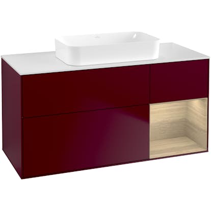 Tvättställsskåp Villeroy & Boch Finion med 3 Lådor Hylla och Bänkskiva för Fristående Tvättställ