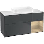 Tvättställsskåp Villeroy & Boch Finion med 3 Lådor Hylla och Bänkskiva för Fristående Tvättställ