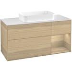 Tvättställsskåp Villeroy & Boch Finion med 3 Lådor Hylla och Bänkskiva för Fristående Tvättställ