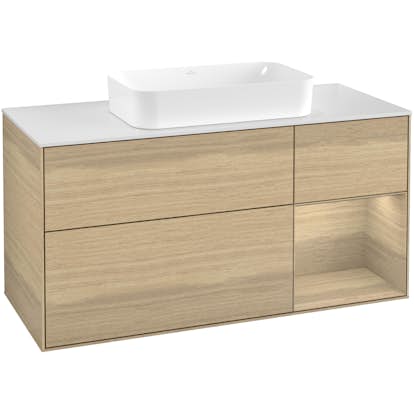 Tvättställsskåp Villeroy & Boch Finion med 3 Lådor Hylla och Bänkskiva för Fristående Tvättställ