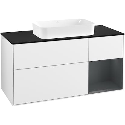 Tvättställsskåp Villeroy & Boch Finion med 3 Lådor Hylla och Bänkskiva för Fristående Tvättställ