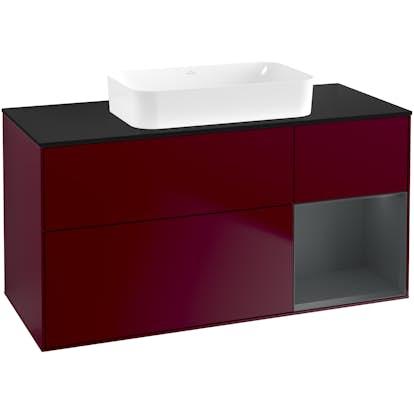 Tvättställsskåp Villeroy & Boch Finion med 3 Lådor Hylla och Bänkskiva för Fristående Tvättställ