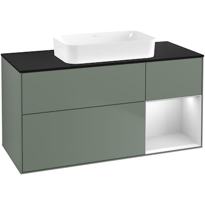 Tvättställsskåp Villeroy & Boch Finion med 3 Lådor Hylla och Bänkskiva för Fristående Tvättställ