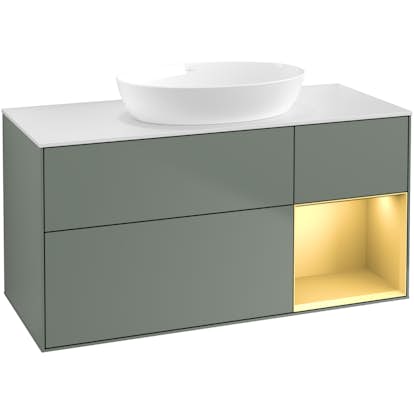 Tvättställsskåp Villeroy & Boch Finion med 3 Lådor Hylla och Bänkskiva för Fristående Tvättställ från Artis & Collaro