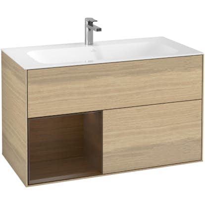 Tvättställsskåp Villeroy & Boch Finion med 2 Lådor och Hylla för Inbyggt Tvättställ